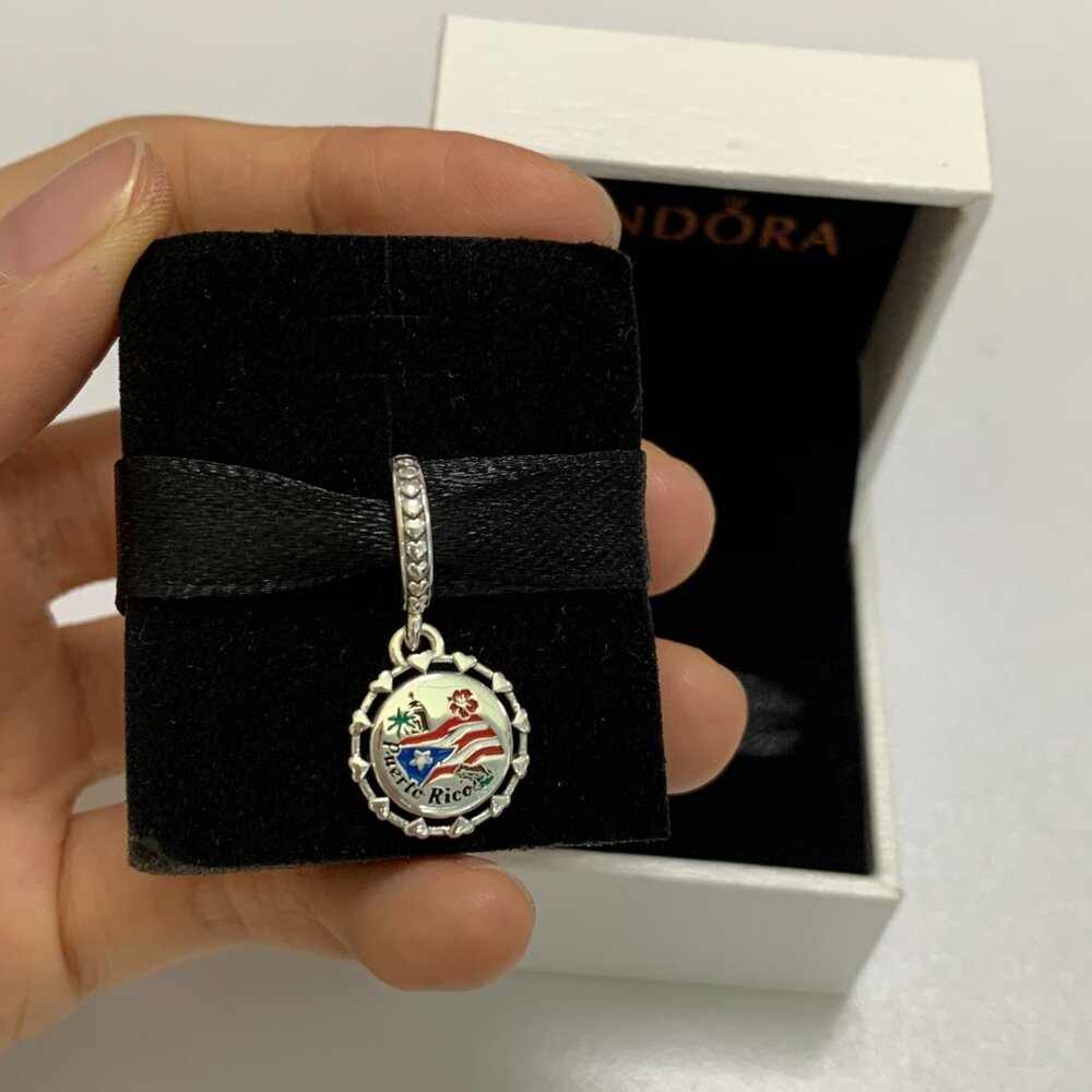 Authentic PANDORA Sterling Silver Special Puerto Rico Country Exclusive Pendant